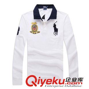 polo品牌 訂做批發(fā)刺繡全棉中年外貿(mào)男裝polo衫時(shí)尚翻頂長(zhǎng)袖T恤招代理