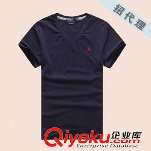 POLO品牌 批發(fā)訂做外貿(mào)男式T恤時(shí)尚純色品牌男裝短袖廣告衫定制