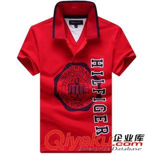 tommy品牌 廠家直銷夏季新品男式純棉翻領(lǐng)T恤男裝外貿(mào)批發(fā)定做中年polo衫潮原始圖片2