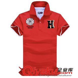 tommy品牌 夏季新品爆款男式純棉翻領(lǐng)短袖T恤男裝外貿(mào)批發(fā)品牌中年polo衫