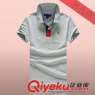 tommy品牌 夏季新款中年男式短袖polo衫外貿(mào)tm出口純棉翻領(lǐng)T恤男一件代發(fā)