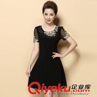 中老年女裝 母親節2015夏裝媽媽裝中年裙加肥加大碼婦女連衣裙原始圖片2