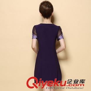 中老年女裝 母親節2015夏裝媽媽裝中年裙加肥加大碼婦女連衣裙原始圖片3