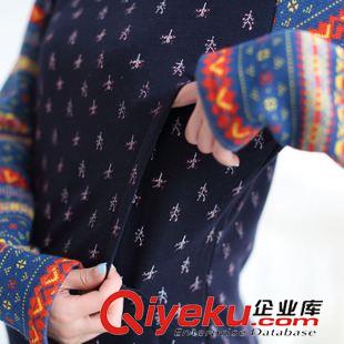 女式孕婦裝 秋冬孕婦裝加絨加厚寬松大碼哺乳衣外出喂奶衣上衣連衣裙實(shí)拍原始圖片3