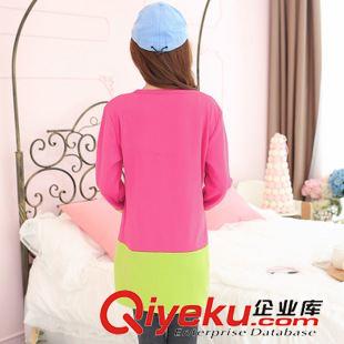 女式孕婦裝 秋冬新款孕婦裝加絨加厚哺乳衣拼色外出喂奶衣連衣裙加絨原始圖片2