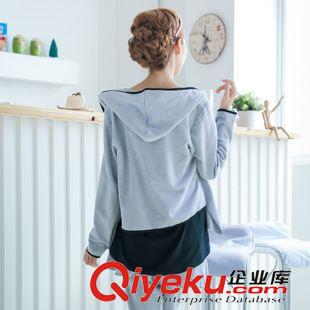女式孕婦裝 孕婦裝秋裝哺乳套裝開衫外套+哺乳吊帶+打底裙褲三件套實(shí)拍原始圖片2