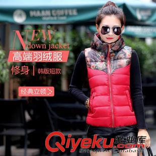 女裝羽絨服馬甲 2015羽絨服短款馬甲韓版輕薄立領(lǐng)背心羽絨外套原始圖片3