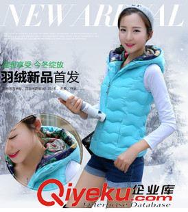 女裝羽絨服馬甲 2015秋冬新款輕薄款羽絨服馬甲女修身短款韓版連帽外套原始圖片3