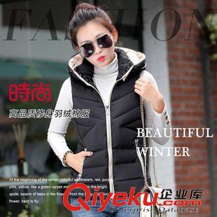 女裝羽絨服馬甲 2015羽絨服女短款馬甲韓版輕薄連帽背心羽絨外套原始圖片2