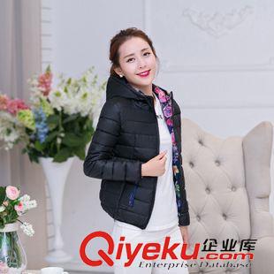 女裝羽絨服 實(shí)拍2015冬季zp新款韓版兩面穿修身時(shí)尚短款女輕薄款羽絨服原始圖片3