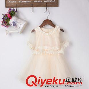 連衣裙 加工定制2015新品女童禮服超美披肩可愛童裝gd禮服裙公主連衣裙