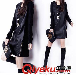 9月秋冬三期新款 韓國正品秋冬季兩件套連衣裙 廣州女裝修身背心裙品牌服裝代理