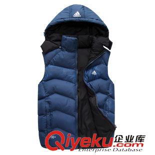 馬甲 批發(fā)秋冬棉馬夾男裝棉運動棉背心新款男式棉馬甲連帽羽絨棉馬甲原始圖片2