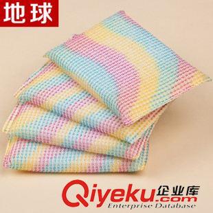 菱角 刷刷塊 地球22年廠家 清潔用具 四片裝帶紋理 油漬洗碗刷鍋 高密度海綿擦原始圖片3
