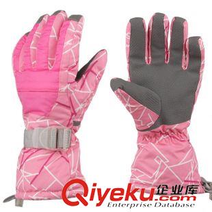 手套/袖套 吉巖 女款滑雪防風(fēng)手套 防寒防水摩托騎行保暖冬季抓絨手套
