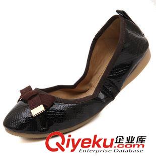 60-99元 真皮漆皮蛇皮蝴蝶結圓頭平底單鞋鞋跳舞耐磨媽媽鞋休閑女鞋包郵原始圖片3