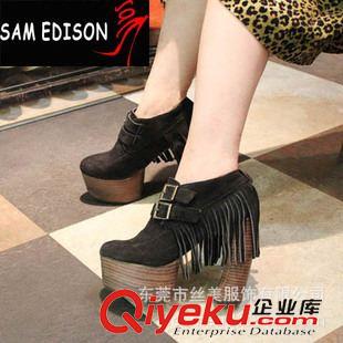 訂單鞋（無現貨） SAM EDISON女裝廠家批發(fā)加盟 粗高跟靴子流蘇裸靴女鞋