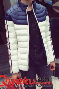 棉衣棉服 修身款男士棉衣 加厚保暖立領(lǐng)男棉襖撞休閑撞色冬季男士外套韓版原始圖片3