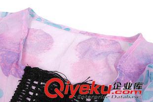 16-20新款 8XSY歐洲站新款女裝 渲染印花流蘇和服原始圖片3