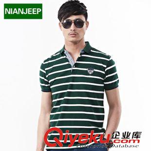 短袖T恤 nianjeep開(kāi)領(lǐng)菠蘿衫 男裝zp吉普盾夏季新品純棉男短袖t桖6005