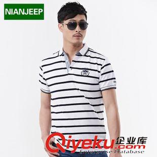 短袖T恤 nianjeep開(kāi)領(lǐng)菠蘿衫 男裝zp吉普盾夏季新品純棉男短袖t桖6005
