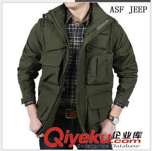 沖鋒衣 森林吉普FORESTjeep戶外 脫袖當馬甲 沖鋒衣 網布透氣 多口袋876原始圖片2