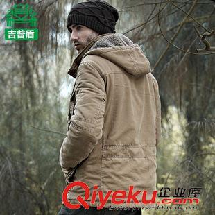 棉衣 3971男式棉衣采購混批nianjeep/吉普盾長款加厚直筒水洗棉衣外套原始圖片3
