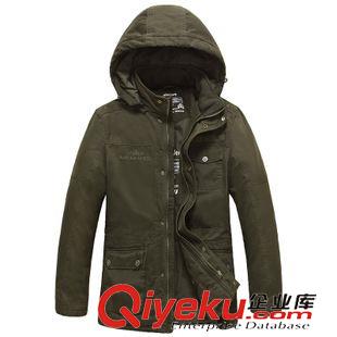 棉衣 冬裝zp吉普盾男士棉衣加厚保暖 大碼純棉冬季外套連帽棉服中長(zhǎng)原始圖片3