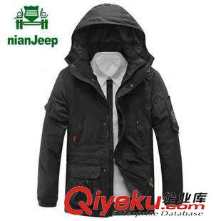 羽絨服 nianjeep/吉普盾男中長(zhǎng)款羽絨服可脫卸內(nèi)膽三合一羽絨保暖沖鋒衣原始圖片3