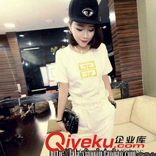 休閑套裝 2015 新款女裝 歐洲站套裝 修身兩件套短袖垮褲套裝原始圖片2