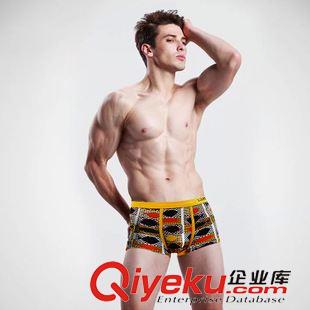 爆款專區(qū) 一件代發(fā) 男士一片式內(nèi)褲 保健印花男平角 u凸平角褲 廠家批發(fā)原始圖片2