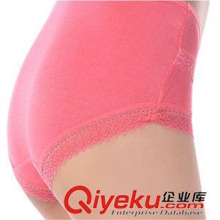 竹纖維女式內(nèi)褲 一件代發(fā) 絕此一家 竹纖維蕾絲邊中腰純色大碼無痕女平角廠家批發(fā)原始圖片2
