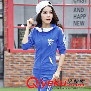 長(zhǎng)袖長(zhǎng)褲套裝 2015秋裝新款女式開(kāi)衫運(yùn)動(dòng)服套裝 修身大碼休閑套裝兩件套女2998原始圖片2