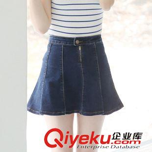 牛仔半身裙 牛仔半身裙2015夏季新款韓版女式修身百搭牛仔短裙子 百褶裙 5133原始圖片3