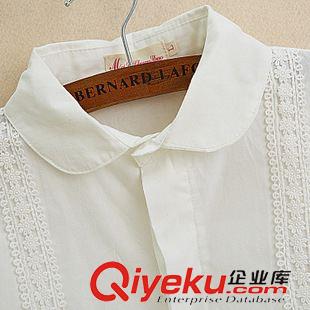 襯衫 長袖打底襯衣女款 批發2015秋季新款小清新中長款白色襯衫女5883