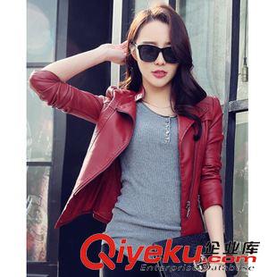 皮衣 小皮衣女短款pu機車夾克春裝歐洲站外套上衣2015秋季新品a973#原始圖片3