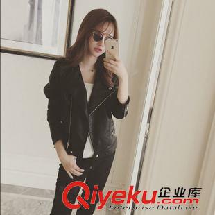 皮衣 修身pu皮短外套立領(lǐng)機(jī)車皮衣女上衣夾克2015秋季新品韓版a979#原始圖片3