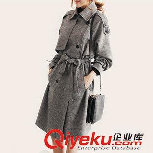 9.9 秋裝外套中長款風(fēng)衣秋季寬松大衣潮2015新款英倫大碼女裝a958#原始圖片2