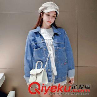 8.14 簡(jiǎn)潔寬松大碼口袋顯瘦凹造型必備牛仔外套女2015秋韓國(guó)a770#原始圖片2