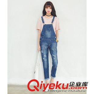 8.14 牛仔背帶長褲學風寬松大碼減齡連體褲女潮2015秋季新款韓版a762#原始圖片2
