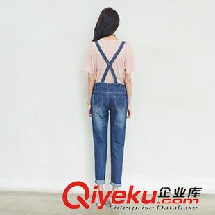8.14 牛仔背帶長褲學風寬松大碼減齡連體褲女潮2015秋季新款韓版a762#原始圖片3