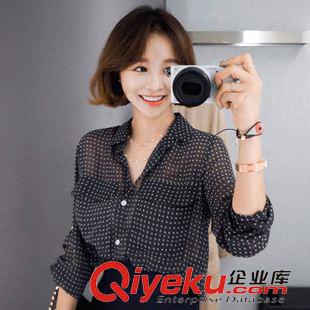 8.16 時尚波點半ts寬松襯衣襯衫女2015韓國東大門初秋新款韓版a780#原始圖片3