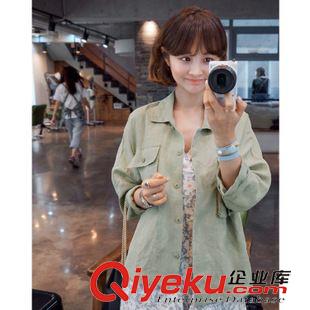 8.17 蝙蝠袖實拍個性獨立口袋長袖襯衣上衣2015秋季韓版休閑百搭a788#原始圖片3