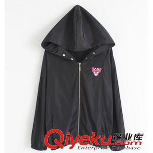 8.17 卡通刺繡外套 薄款連帽女休閑防曬衣2015港風(fēng)夾克BF個(gè)性a795#原始圖片2