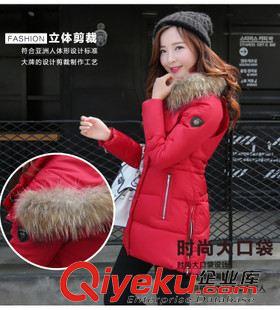 羽絨服 /棉衣 實(shí)拍2015新款歐洲站韓版長(zhǎng)羽絨服大毛領(lǐng)百搭A(yù)版棉服女