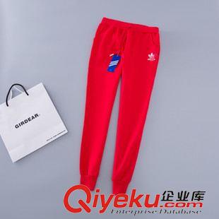 9月8號(hào)新款 2015韓版系帶抽繩口袋寬松休閑褲 小腳長(zhǎng)褲 哈倫女式衛(wèi)褲 批發(fā)原始圖片2