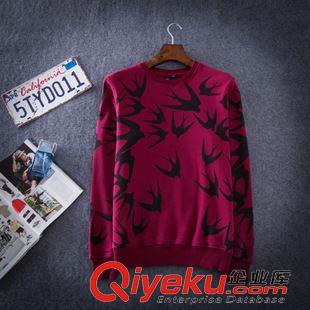 9月5號(hào)新款 2015秋冬新款 明星款男女情侶款時(shí)尚百搭圓領(lǐng)長(zhǎng)袖燕子印花衛(wèi)衣原始圖片2