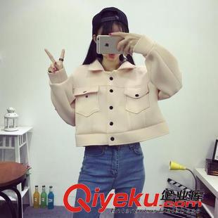 9-21上新 XB 實(shí)拍秋冬款原宿寬松大碼刺繡英文字母貼牌寬松短款太空棉外套原始圖片2