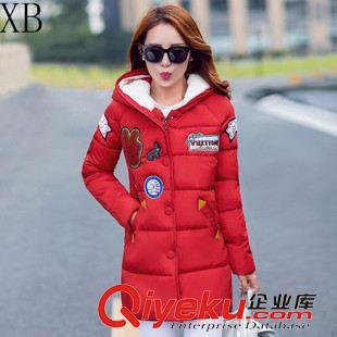 9-18上新 XB 實拍2015新款大毛領(lǐng)高檔羽絨服棉衣女時尚修身系腰帶連帽潮