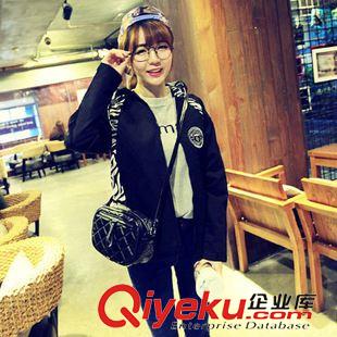 秋季外套 XB 2015學院風大碼女裝貼布印花BF風女式秋裝風衣外套女